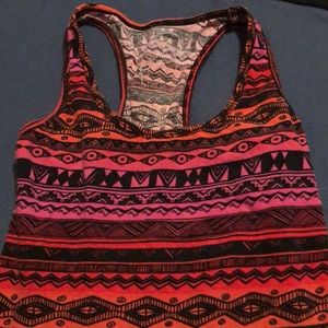 Tribal print racerback tank